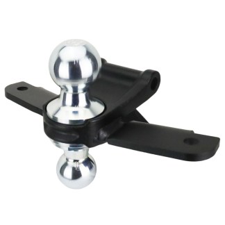 Chrome Combo Ball Attachment with Sway Bar Mount Tabs - SH-340C-SC