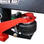 Built in Air Ride Absorbs the Road Shocker on Quick Air Hitches