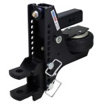 Shocker HD Max Black Super Drop Air Hitch with Clevis Pin Mount - For 2-1/2" Receiver