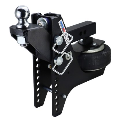 Shocker HD Max Black Super Drop Air Hitch with Raised Ball Mount with 2" Ball - For 2" Receiver