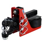 Shocker 12K Original Air Bumper Hitch with Channel Pintle Hook Mount & Ball Combo with 2 Ball - For 2 Receiver