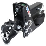 14K Max Black Air Hitch & Channel 8-Ton Pintle & 2-5/16" Ball - 2-1/2" Receiver