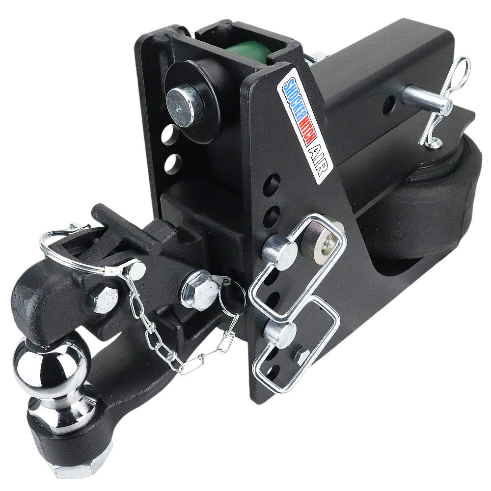 14K Max Black Air Hitch & Channel 8-Ton Pintle & 2" Ball - 2-1/2" Receiver