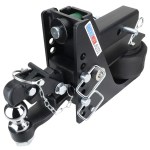 14K Max Black Air Hitch & Channel 8-Ton Pintle & 2" Ball - 2-1/2" Receiver