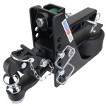 14K Max Black Air Hitch & Channel 8-Ton Pintle & 2" Ball - 2" Receiver