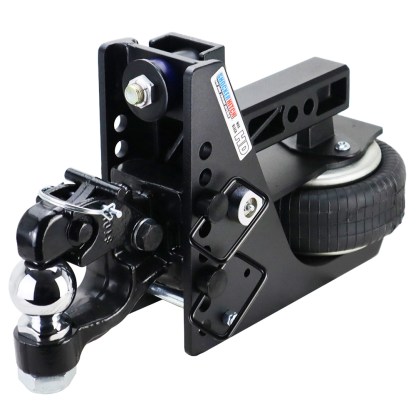 Shocker 20K HD Max Black Air Bumper Hitch with Channel Style Pintle & Ball Combo with 2-5/16" Ball For 2" Receiver