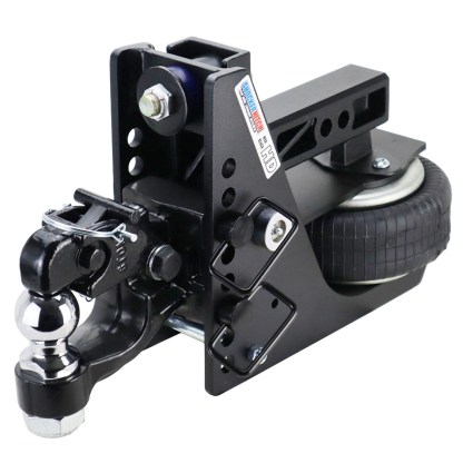 Shocker 20K HD Max Black Air Bumper Hitch with Channel Style Pintle & Ball Combo with 2" Ball For 2" Receiver