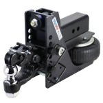 Shocker 20K HD Max Black Air Bumper Hitch with Channel Style Pintle & Ball Combo with 2" Ball For 3" Receiver