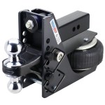 Shocker 20K HD Max Black Air Bumper Hitch with Chrome Combo Ball Mount - For 2-1/2" Receiver