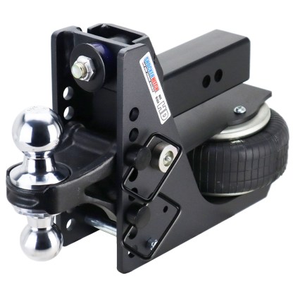 Shocker 20K HD Max Black Air Bumper Hitch with Chrome Combo Ball Mount - For 2-1/2" Receiver