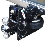 Shocker 20K HD Max Black Air Bumper Hitch with Chrome Combo Ball Mount - Installed