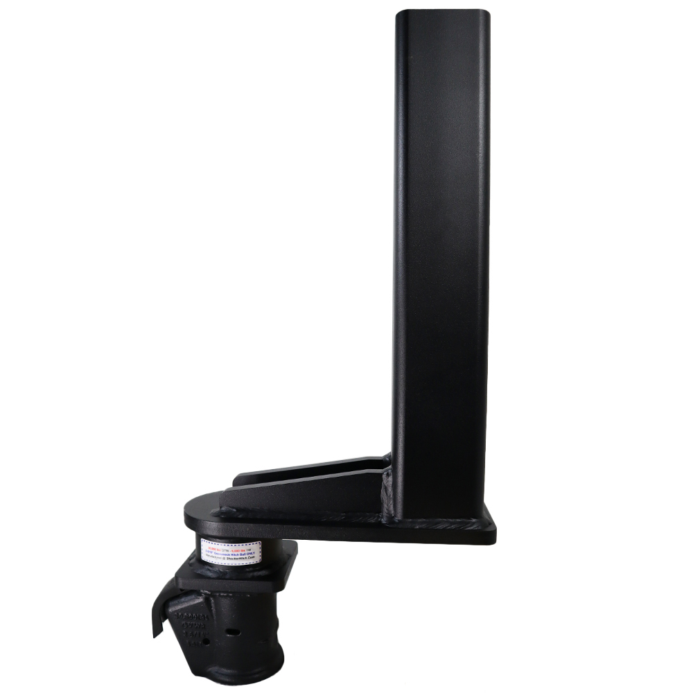 Shocker 30K Gooseneck Stem & 9" Offset Demco Coupler - Square Stem - No Holes - Black