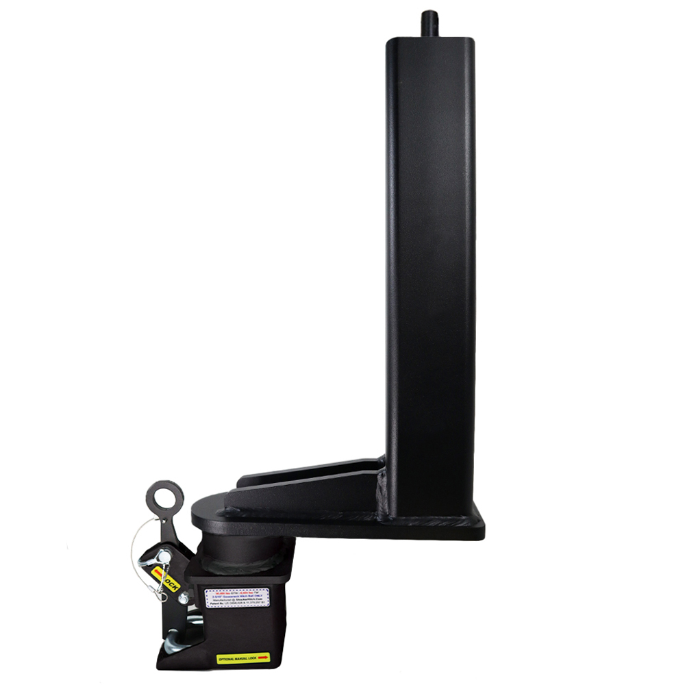 Shocker 30K Gooseneck Stem & 9" Offset Shift Lock Coupler - Square Top Crank Stem - Black