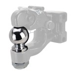 Shocker 2-5/16" Chrome Pintle Hitch Ball with 1-1/8" Diameter 2-1/4" Shank - Installed