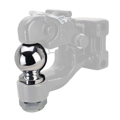 Shocker 2-5/16" Chrome Pintle Hitch Ball with 1-1/8" Diameter 2-1/4" Shank - Installed