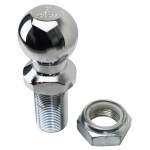 Shocker 2" Chrome Pintle Hitch Ball with 1-1/8" Diameter 2-1/4" Shank