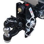 Shocker 20K Impact Max Dual Cushion Bumper Hitch with Adjustable Channel Pintle Hook & 2" Ball Combo - Installed