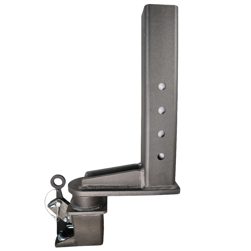 Shocker Square Gooseneck Stem & 9" Extender Shift Lock Coupler - Raw Steel