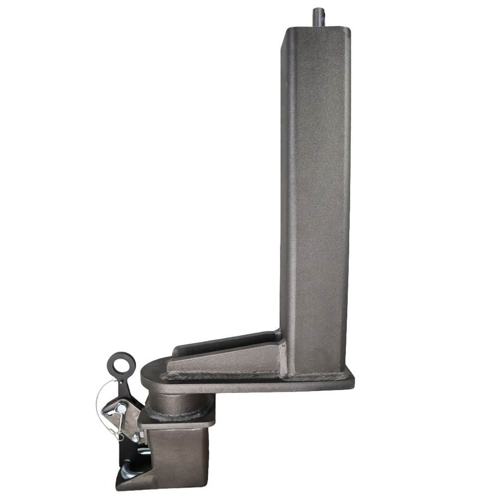 Shocker Square Top Crank Gooseneck Stem & 9" Extender Shift Lock Coupler - Raw Steel