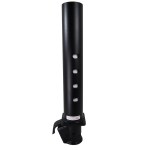 Shocker 30K Gooseneck Stem & EZ Latch Demco Coupler - Round Stem with Angled Pins Holes - Black