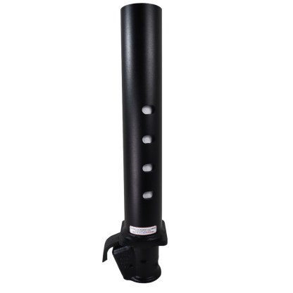 Shocker 30K Gooseneck Stem & EZ Latch Demco Coupler - Round Stem with Angled Pins Holes - Black