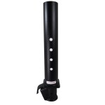Shocker 30K Gooseneck Stem & EZ Latch Demco Coupler - Round Stem with Straight Pins Holes - Black