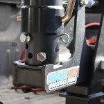 Shocker Multi-Fit Round Stem Gooseneck Surge Air Hitch & 9" Offset Shift Lock Coupler - Fully Adjustable for Different Pin Angles