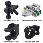 Shocker Hitch Farm Kit Mounts - (Black Combo Ball, Drawbar, Clevis Pin, Pintle SH-FTK2-BLK (2)