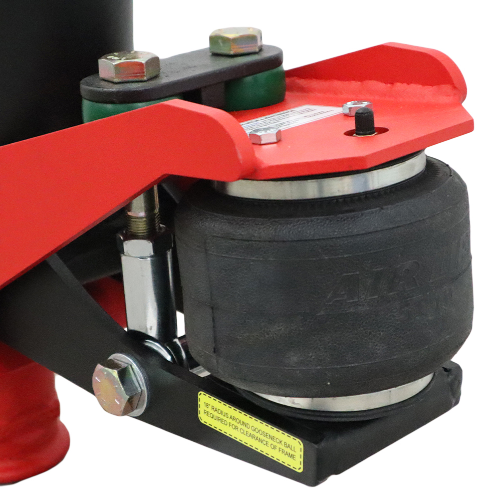 Built in Air Ride Absorbs the Road Shocker on Quick Air 5th to Goose Hitches