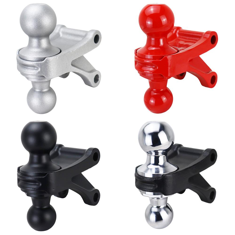 Shocker Hitch Combo Ball-Mount Attachments - Chrome, Red, Black or Silver