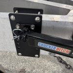 Shocker Clamp on Trailer Frame Mount Bracket Shown with Sway Bar (Ball and Sway Arm Kit Sold Separately)