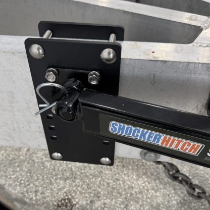 Shocker Clamp on Trailer Frame Mount Bracket Shown with Sway Bar (Ball and Sway Arm Kit Sold Separately)