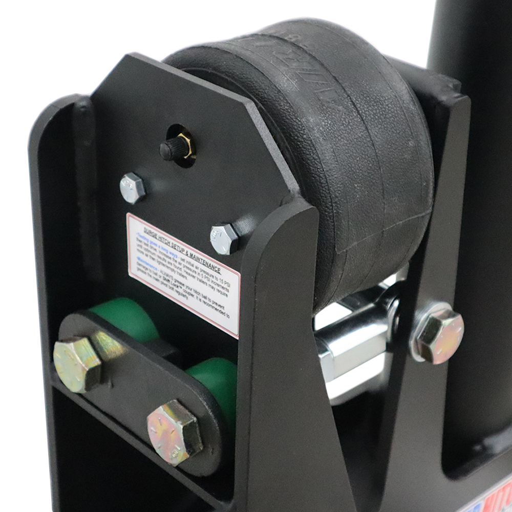 Built in Air Ride & Bump Cushion Absorbs Bumps, Tugs & Jerks - 30K Gooseneck Air Hitch with Offset Stem