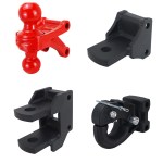 Shocker Farm Mounts Kit - (Red Combo Ball, Drawbar, Clevis Pin, Pintle) SH-FTK-RED
