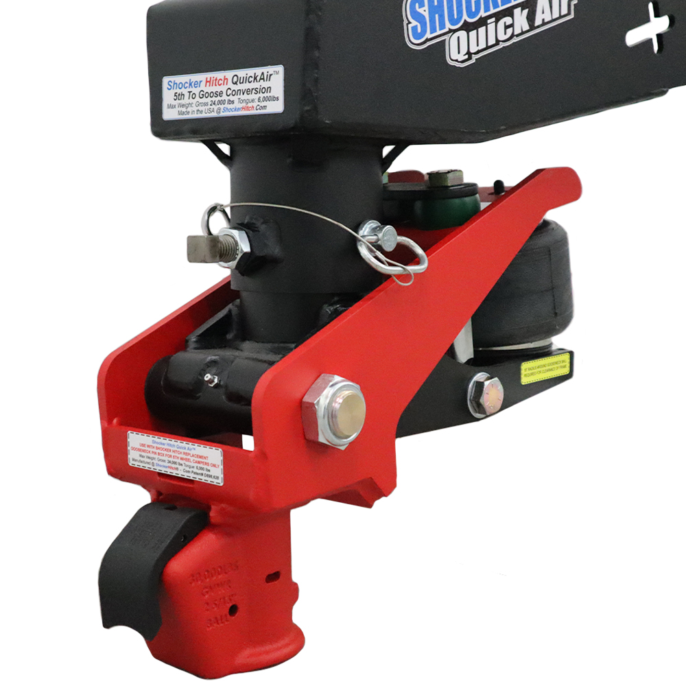 Quick Air 5th Wheel to Gooseneck Kit with Demco EZ Latch Coupler - Connection