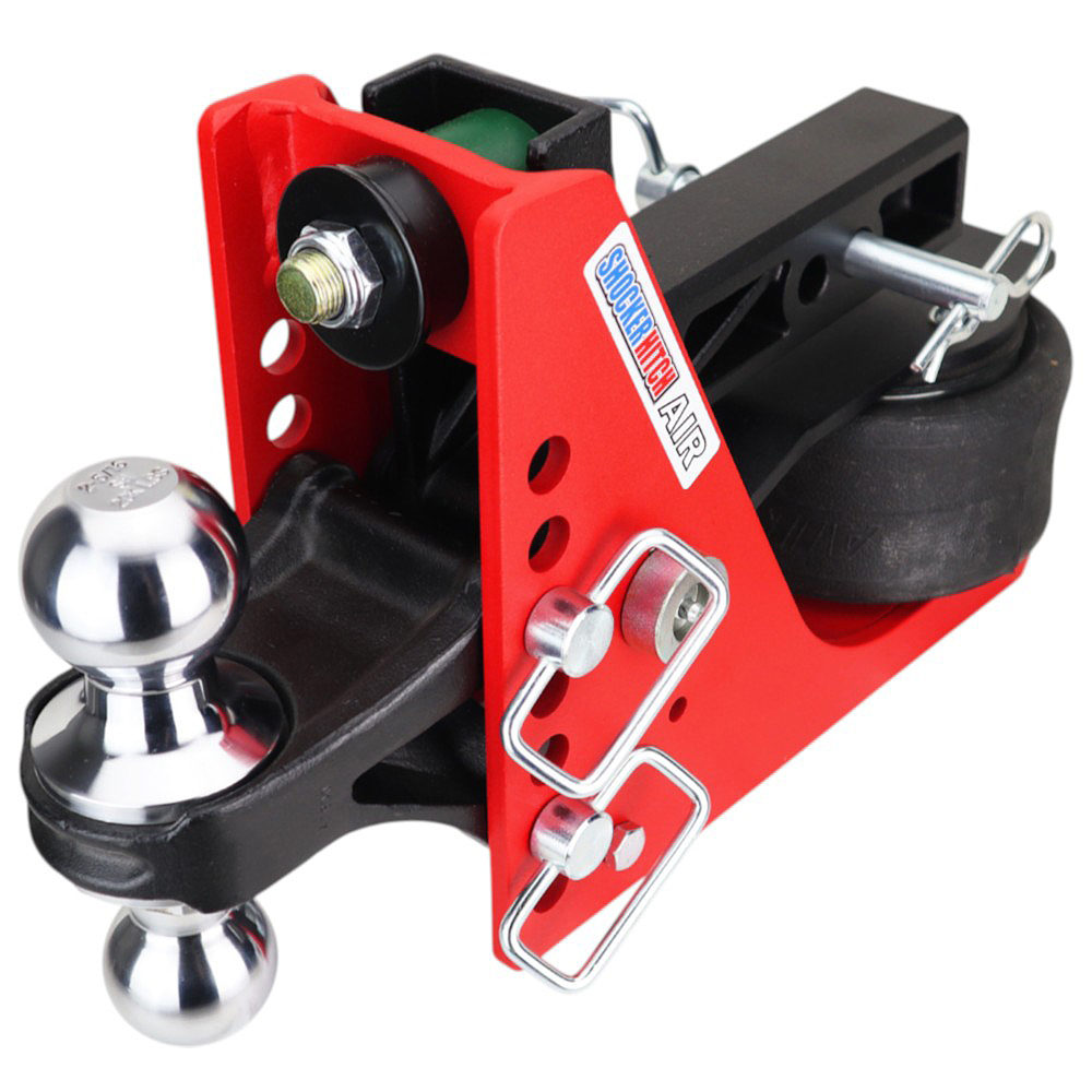 Original Shocker Air Receiver Hitch with Chrome Combo Ball