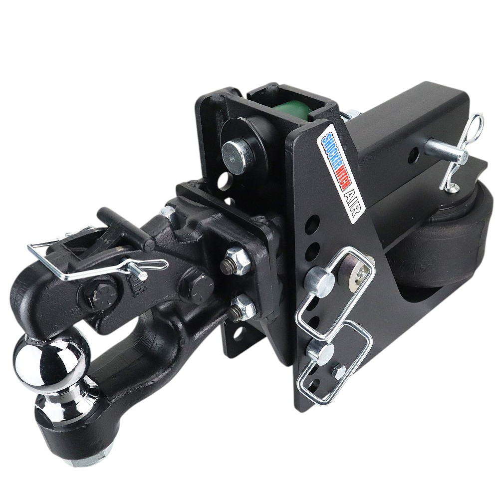 14K Max Black Air Hitch & 8-Ton Pintle w/ 2" Ball - 2-1/2" Receiver