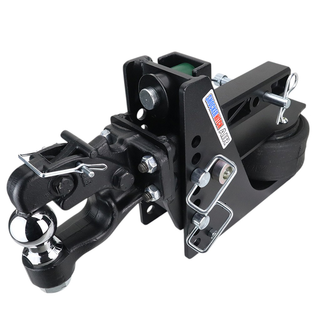14K Max Black Air Hitch & 8-Ton Pintle w/ 2" Ball - 2" Receiver
