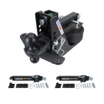 Shocker 14K Max Black Air Hitch Black Combo Ball & Sway Control Towing Kit - 2" Receiver
