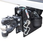 14K Max Black Air Hitch & 8-Ton Pintle w/ 2-5/16" Ball Installed