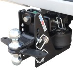 14K Max Black Air Hitch & Chrome Sway Tab Combo Ball Installed