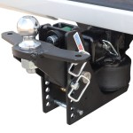 14K Max Black Air Hitch & Sway Tab Raised Mount w/ 2-5/16" Ball Installed