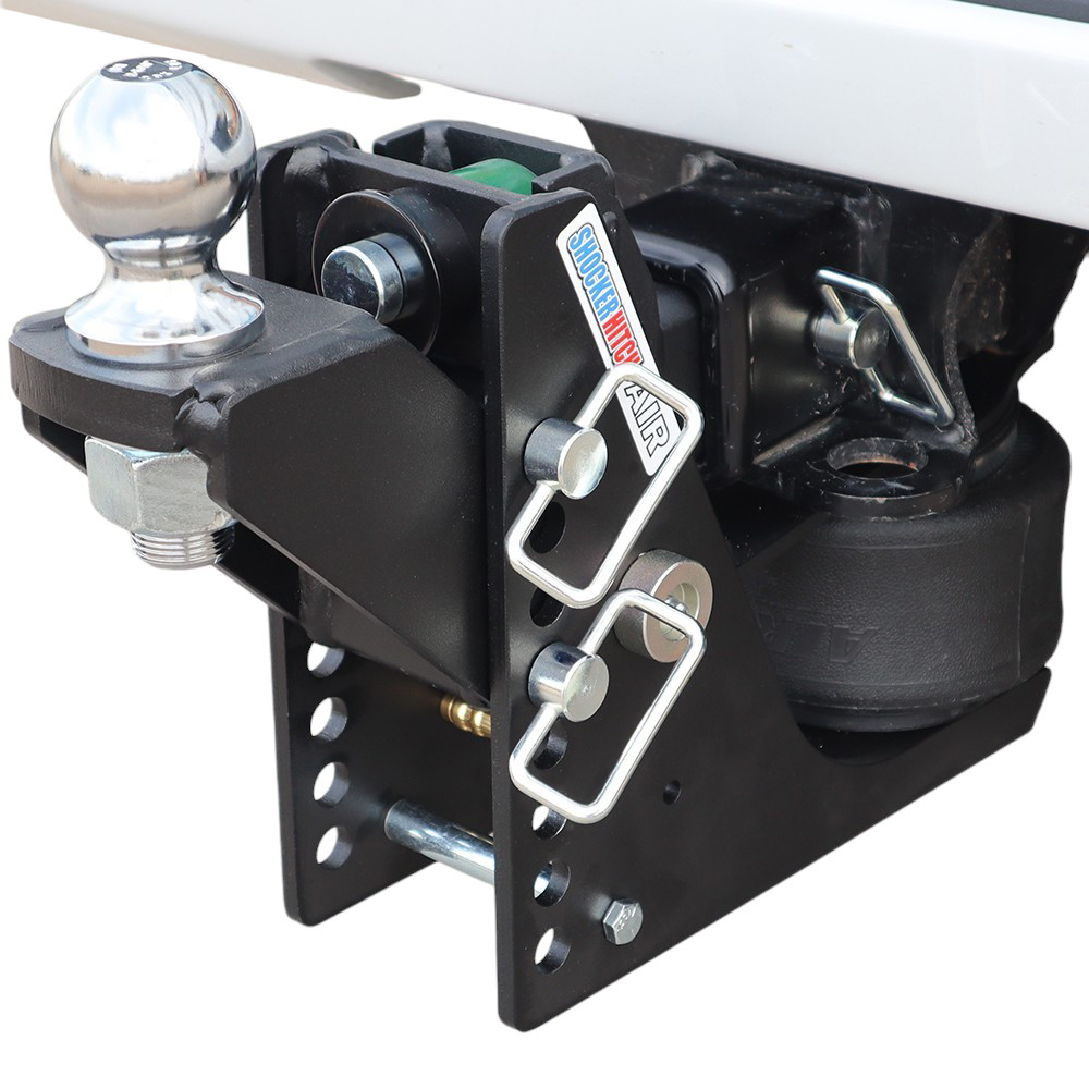 14K Max Black Air Hitch & Raised Mount w/ 2-5/16" Ball Installed