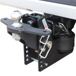 14K Max Black Air Hitch & Sway Tab Raised Mount w/ 2" Ball Installed
