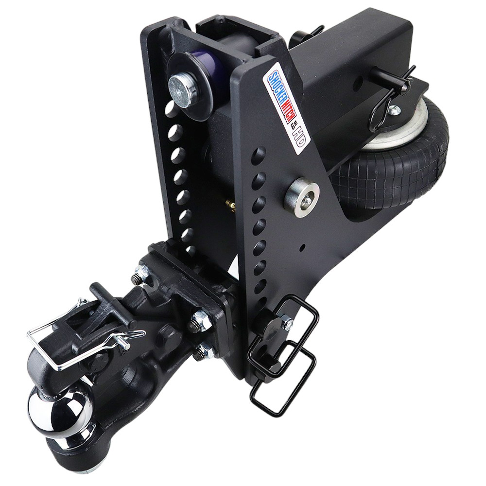 20K Super Drop Max Black Air Hitch & Channel 8-Ton Pintle & 2-5/16" Ball - 2-5/16" Receiver