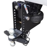20K Super Drop Max Black Air Hitch & Chrome Sway Tab Combo Ball Installed