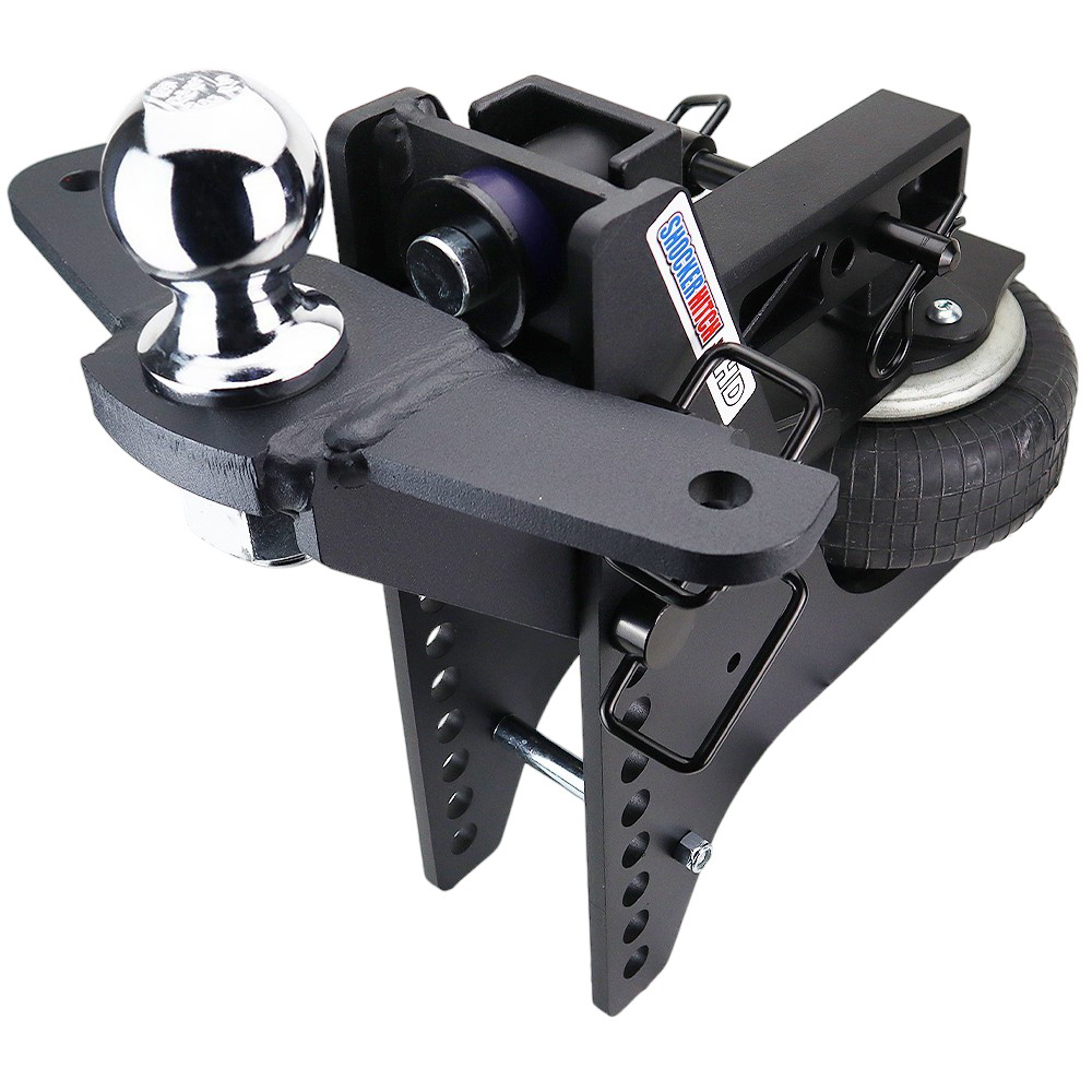 20K Super Drop Max Black Air Hitch & Sway Tab Raised Mount w/ 2-5/16" Ball - 2" Receiver