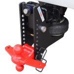 20K Super Drop Max Black Air Hitch & Red Sway Tab Combo Ball Installed