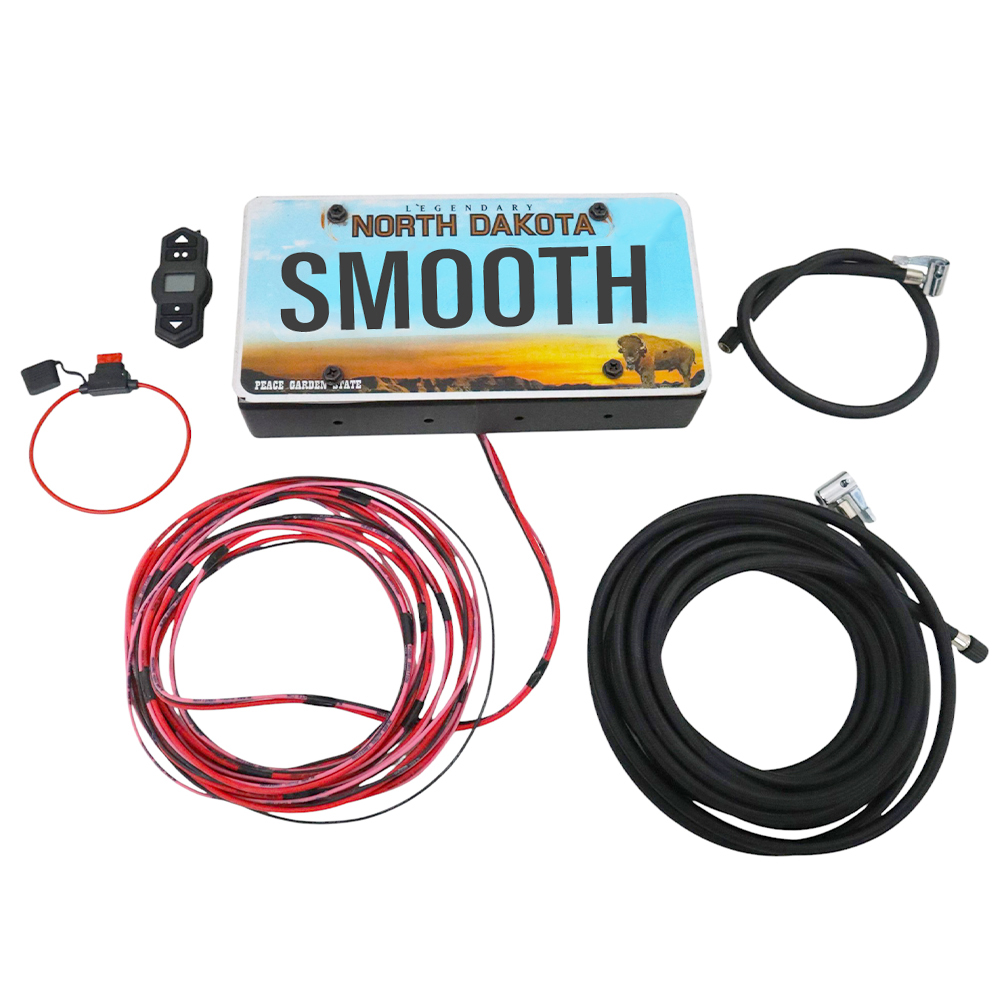 Shocker Auto Air Compressor Kit -Controller, Compressor, Wiring, Remote with 2' Hose -SH-6000-2 (Show with Plate)