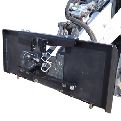 Shocker Trailer Mover for Skidsteer Kit - with Pintle Hook Mount - Installed